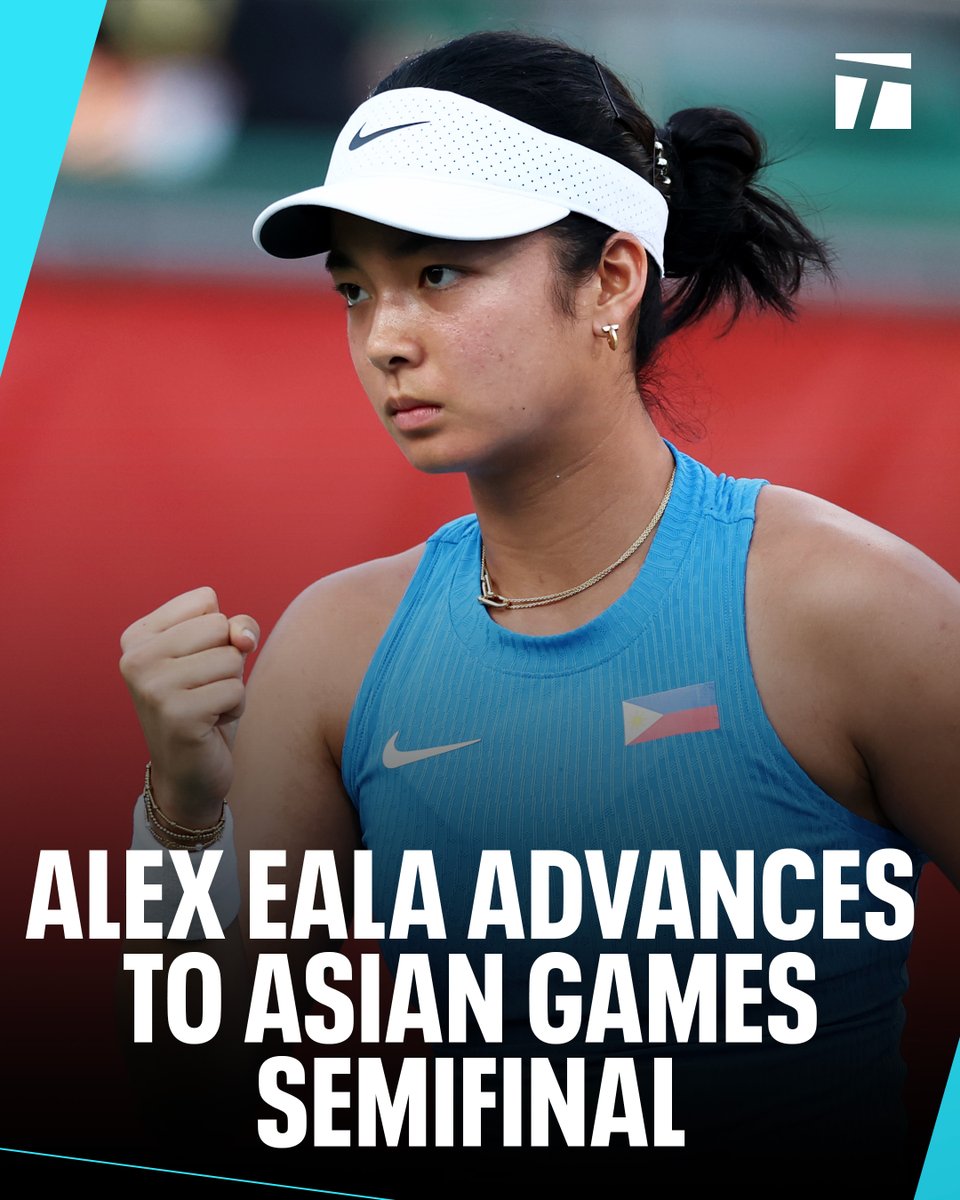 TennisChannel's tweet photo. Just two wins away from the gold ๐ฅ
Alex Eala defeats Joanna Garland 7-5, 6-0 and will face Wang Xiyu for a spot in the final ๐ https://t.co/oKxA8eItbE