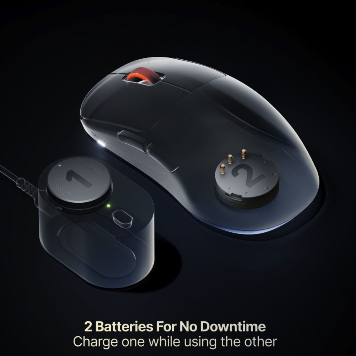 Dexerto's tweet photo. SteelSeries has unveiled new gaming mice with swappable batteries for "infinite" power

You can charge one battery for the Sensei Pro while using the other, so it never needs to be plugged in https://t.co/jtKr1Wg1c9