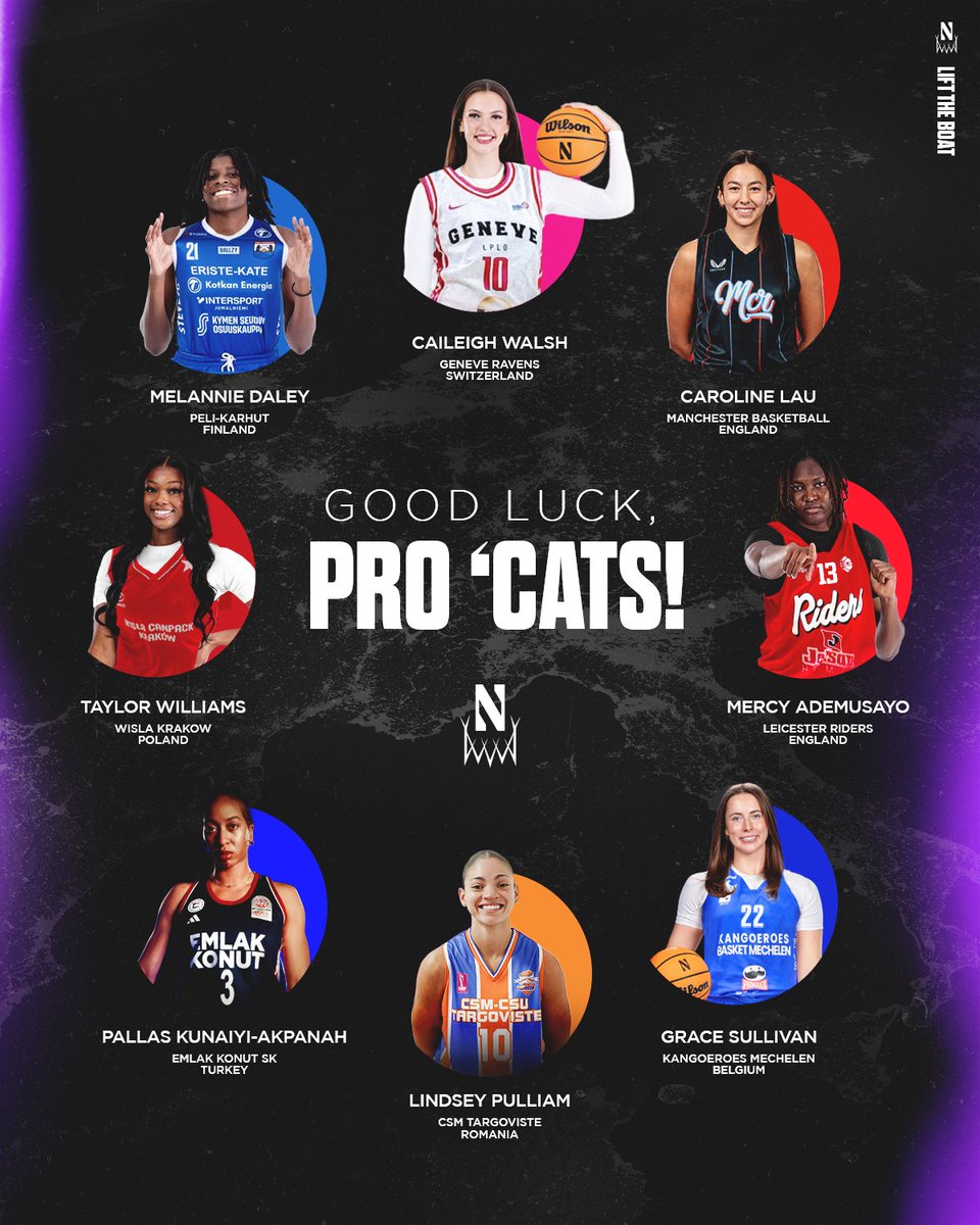nuwbball's tweet photo. 'Cats Across the Pond π«
Cheering on our #ProCats in Europe as they get their seasons underway! https://t.co/tsG7LIGZgK