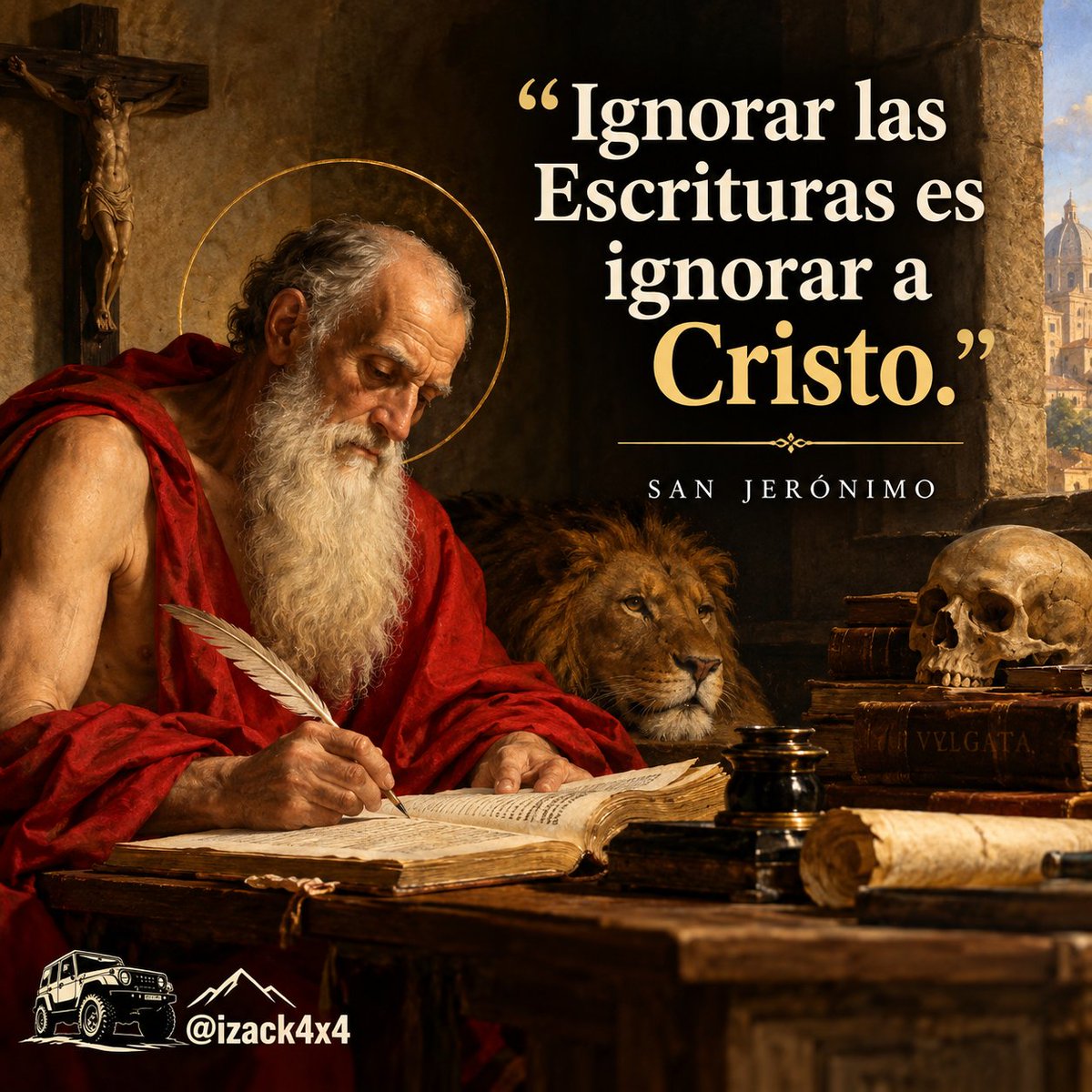 Izack4X4's tweet photo. «Ignorar las Escrituras es ignorar a Cristo.»

— San Jerónimo https://t.co/xZo3UgORFv