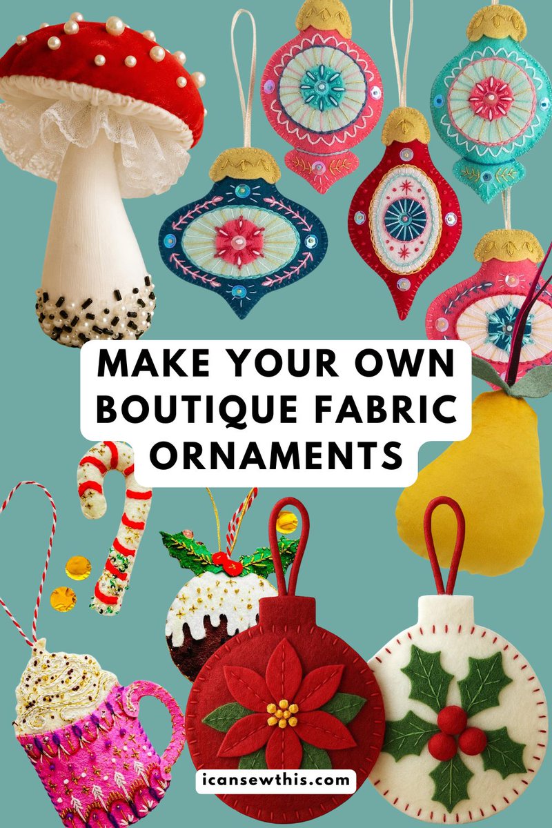 icansewthis's tweet photo. Sewing your own ornaments is the best way to use up tiny scraps of velvet, linen, and felt. I rounded up 17 gorgeous boutique-worthy DIY patterns, from folded stars to hand-embroidered mushrooms. #sewingpatterns #ChristmasCountdown2026 #Christmasmagic
https://t.co/m5NvBBzxqS https://t.co/nJE0WxSelk