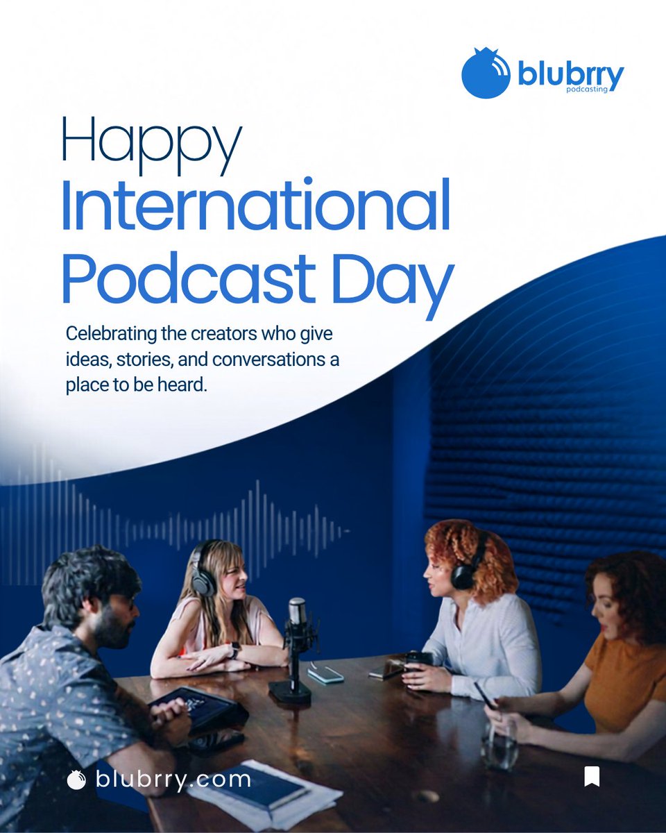 blubrry's tweet photo. Every podcast starts with someone deciding they have something worth sharing.

A story.

An idea.

A lesson.

A conversation.

A perspective that might help someone else think differently.

On International Podcast Day, we are celebrating the creators behind those decisions and the shows, communities, and conversations they continue to build.

Podcasting has changed a lot over the years.

Formats evolve. Technology changes. Audiences find new ways to listen and watch.

But the creator at the center of the show still matters most.

To everyone pressing record, publishing the next episode, and continuing to share their voice:

Happy International Podcast Day from Blubrry.

You own your show. We make it easy to optimize.

#InternationalPodcastDay #PodcastCreators #PodcastCommunity #Blubrry