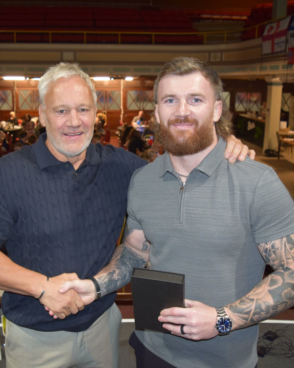 RochdaleHornets's tweet photo. Players' Player of the Year ✅
Supporters' Player of the Year ✅

Two awards for Hatto at our End of Season Presentation 👏 https://t.co/gkLoUd9BIn