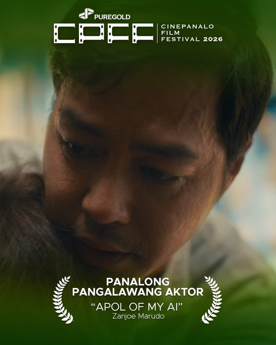 starmometer's tweet photo. CINE PANALO!

🏆 Panalong Pangalawang Aktor: Zanjoe Marudo (“Apol of My Ai”)
🏆 Panalong Pangalawang Aktres: Momoko Kobayashi (“Mono No Aware”)
🏆 Panalong Child Performer: Zion Cruz (“Apol of My Ai”)
🏆 Best Ensemble: Cast of “Mono No Aware”

#PuregoldCinePanalo2026 https://t.co/xgqH1kuOCc