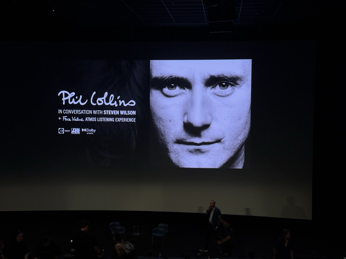ProgMagazineUK's tweet photo. Fascinating chat between Steven Wilson and Phil Collins about the latter’s debut solo album Face Value in Leicester Square this afternoon… https://t.co/eGA1YOwwv7