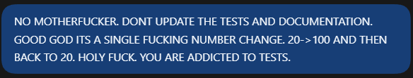 AureusGSG's tweet photo. @itsnotmyketchup anyone that uses these LLMs as anything more than  little chatbots either gets completely oneshotted by the tiny god in their computer or starts resenting them for being so capable and so mind numbingly stupid at the same time. only morons go "haha chat is so cute" (pic relevant) https://t.co/JTcD1AIRBP