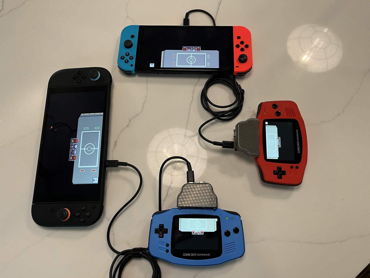 ahenley17's tweet photo. RetroSync is coming worldwide in early December! 🎉

Connect your original Game Boy Advance to compatible Pokémon games on Nintendo Switch and use supported wireless features like trading and battling.

Product details + FAQ:
https://t.co/2ttxrMIUS7
#GBA #Pokemon #Switch https://t.co/yHlqwqzRHZ