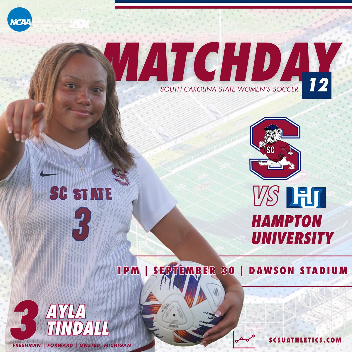 SCStateWSOC's tweet photo. Midday kickoff at home ⬇️
🆚 Hampton
🗓️ September 30
⏰ 1PM
🏟️ Oliver C. Dawson Stadium
📺 Stream Link In Bio
📊 https://t.co/L1RXkAb5n1
#makeaSTATEment🐾 | @SCStateAthletic https://t.co/mCUHWVkLBn