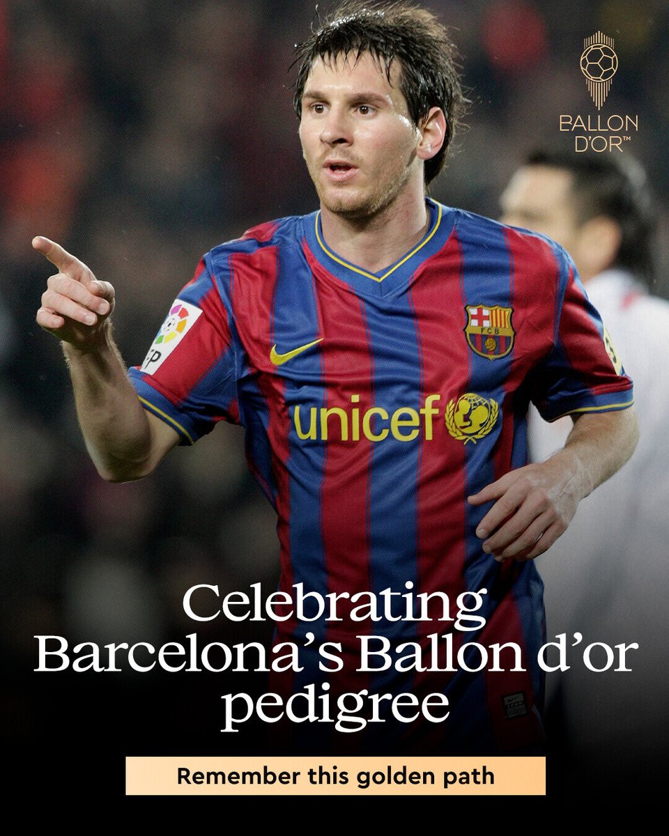 ballondor's tweet photo. A GOLDEN TRADITION 🔵🔴✨

More than a club. A legendary home for football royalty.

Explore Barça’s rich Ballon d'Or pedigree throughout the decades ➡️ https://t.co/pOqxGGbVWa

#ballondor #barcelona #fcbarcelona https://t.co/CLgDGUD82T