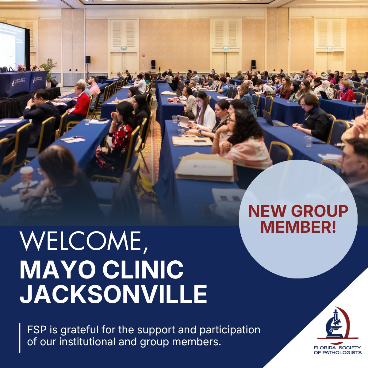 FLPathologists's tweet photo. We’re proud to welcome Mayo Clinic Jacksonville as our newest group member!

Mayo Clinic pathologists have long been active participants in the FSP community, and this expanded relationship will strengthen collaboration across our state. 

Read more: https://t.co/9eX9ERDFlv https://t.co/NzDoKSbAXm