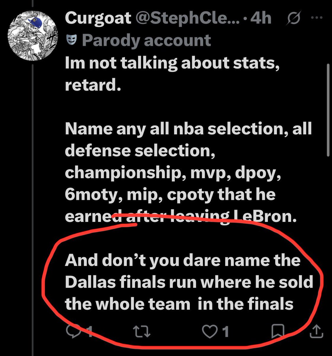 StephClears's tweet photo. @HlfTrlnZimDllrs @kyriewolves @metadmirals @mikasaccs @NlGGASTFU @BucksFC_ Do you not believe accolades are important for all time rankings?😂 

Why do you mention 50/40/90 stats only when it benefits you, but everything else is eye test https://t.co/XNbumN8aeT