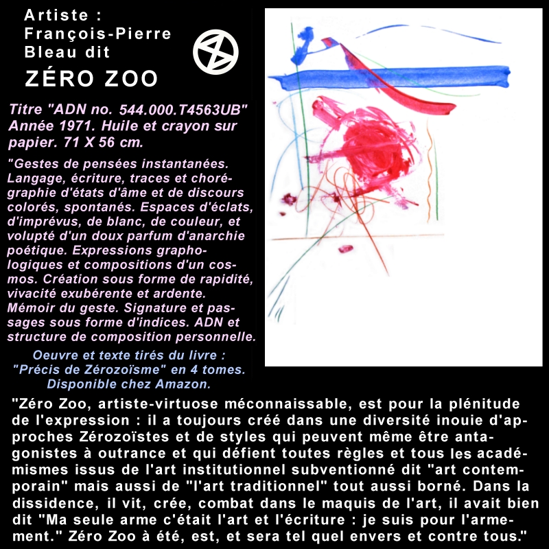 fpbZeroZoo's tweet photo. PRÉCIS DE ZÉROZOÏSME : LA CULTURE ZÉROZOÏSTE, ART, IDÉOLOGIE, 4 TOMES, 10e éd. CHEZ :
https://t.co/wqjTLyhTp2
#art #artiste #artContemporain #musée #histoireDeLart #peinture #peintre #galerie #galerieDart #paris #montréal #france #québec #livre #roman https://t.co/q72GfM7yM9