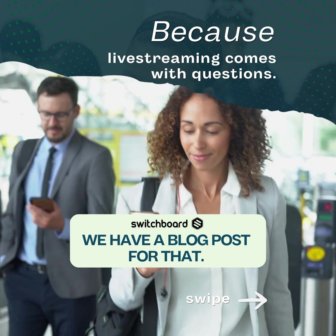 switchboardlive's tweet photo. 🥇 WE HAVE A BLOG POST FOR THAT. 
Because livestreaming comes with questions.

We have a blog post for that
->Public-sector livestreaming comes with a lot of questions.
->How do you prepare for a broadcast interruption?
->What does SB 707 mean for language access?
->Are your captions meeting accessibility requirements?
->And what can you do to make sure your broadcast is there when your community needs it?
We've been digging into those questions on the Switchboard Live blog
Swipe through >>>>>>>>>>>>>

#LocalGovernment #Accessibility #GovTech #SB707
