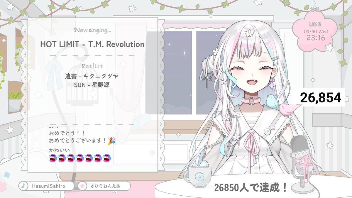 HasumiSahiro's tweet photo. 配信の途中ですがツイート失礼します♪
なんと日付が変わる前！正式にSony Music VEE所属中に！【VEE加入後チャンネル登録者数10,000人増】達成することができました！！！
今日中は無理かな……って思ってたから本当～～～にうれしい😭
皆さんのおかげです！本当にありがとう​​♪♪
#あざしたVEE https://t.co/UiWmVZyJkE
