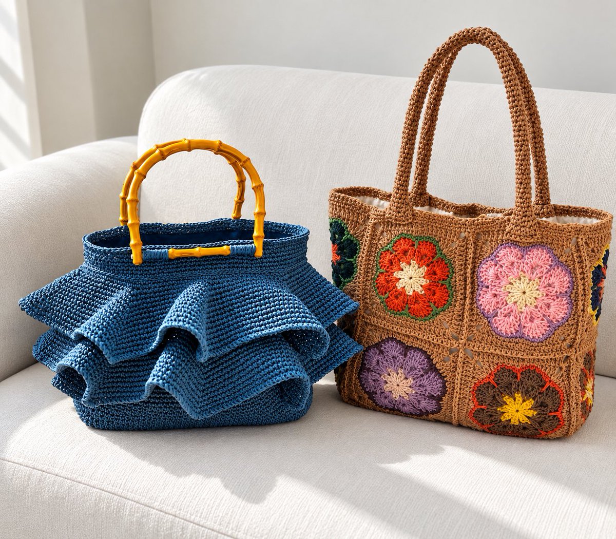 ruksenrenk's tweet photo. Handmade crochet bags https://t.co/kZs471nGYq.  CrochetBag #HandmadeBag #CrochetBags #HandmadeBags #HandmadeWithLove #CrochetLove #FiberArt #CrochetDesign #BagLover #UniqueBag #BohoStyle #SummerBag https://t.co/HE9ujIDh4i