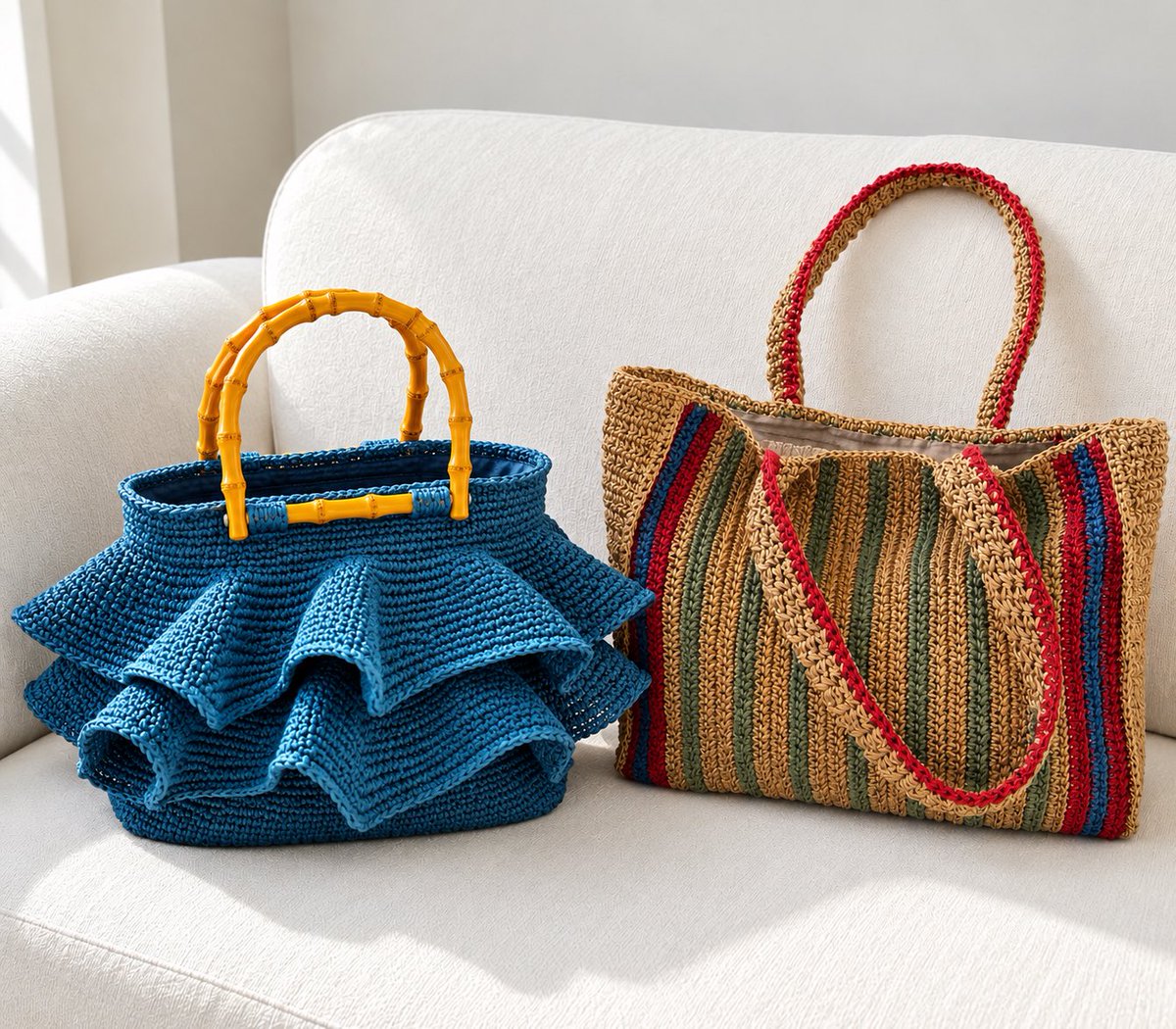 ruksenrenk's tweet photo. Handmade crochet bags https://t.co/kZs471nGYq.  CrochetBag #HandmadeBag #CrochetBags #HandmadeBags #HandmadeWithLove #CrochetLove #FiberArt #CrochetDesign #BagLover #UniqueBag #BohoStyle #SummerBag https://t.co/HE9ujIDh4i
