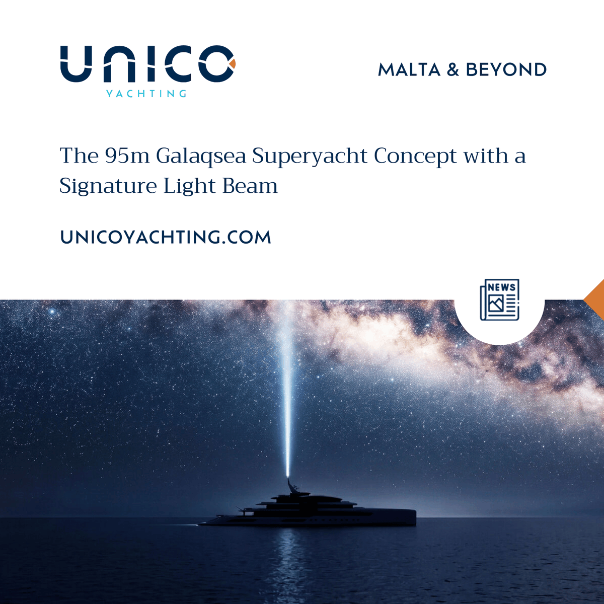 UNICOYachting's tweet photo. 🌌 Meet 𝘎𝘢𝘭𝘢𝘲𝘴𝘦𝘢, the visionary 95m superyacht concept by Sturge &amp; Toth, developed in collaboration with Lateral Naval Architects.

👉 Discover the full concept and its standout features:
https://t.co/mWk88Nea62

#UNICOYachting https://t.co/MtD7VwY5C0