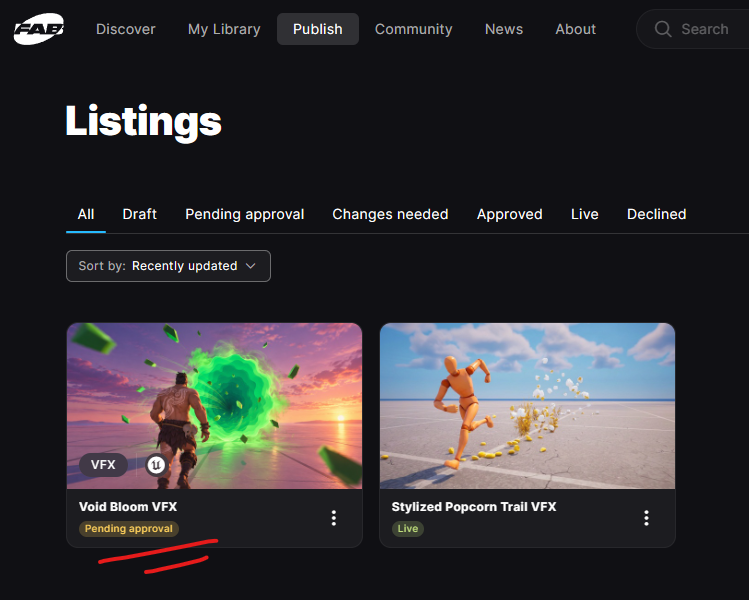 SitkaCreative's tweet photo. Anyone else? π€
Sent my VFX to Fab as UEFN Source 4 days ago and it's still pending π I thought it'd get approved now and only go public Oct 15. Is yours pending too? π€
#UEFN #Fortnite #Fab #UEFNSource #VFX https://t.co/2x3odUFfyE