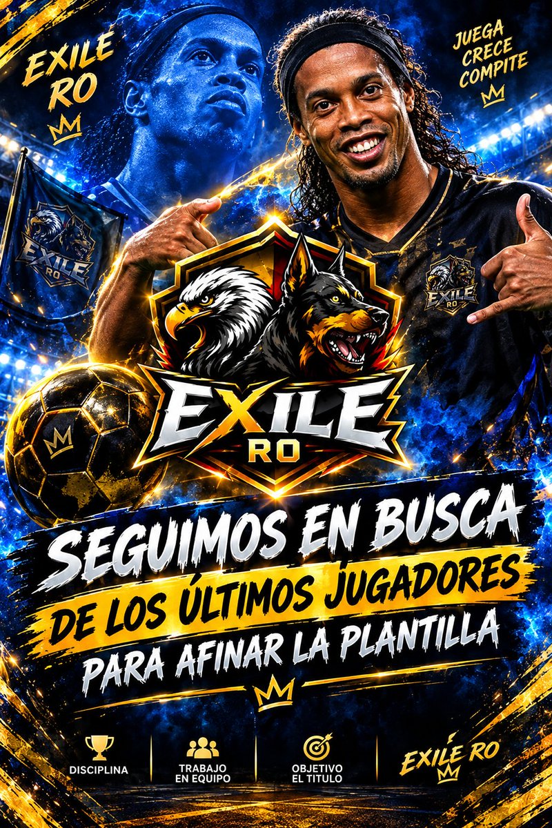 ExileEsEsports's tweet photo. 🔥 ¡BUSCAMOS JUGADORES! 🔥
Necesitamos 1 DFC, 1 MV, 1 CARR y 1 DC para completar la plantilla y competir a tope en Primera. ¡Compromiso, nivel y ganas de ganar! 🏆⚡ https://t.co/0Sfri9a5A9