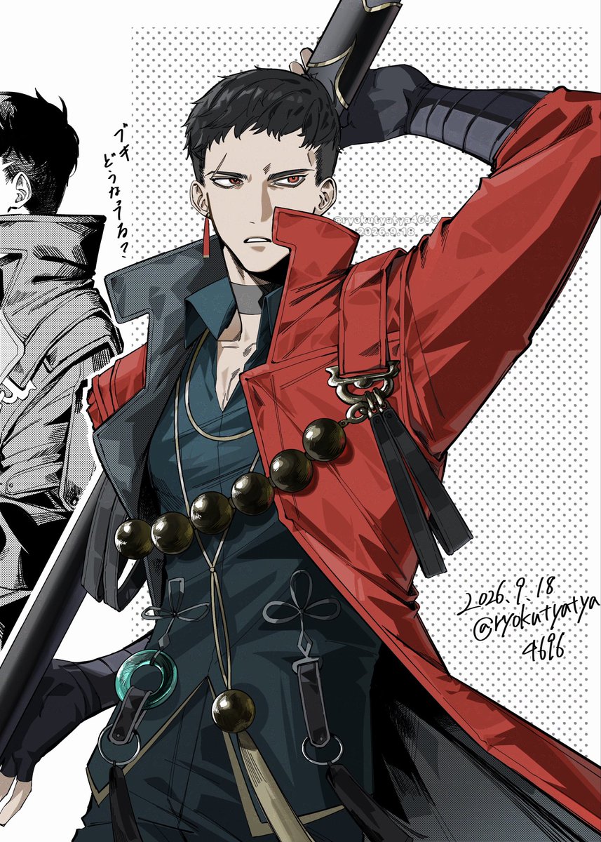 ryokutyatya4696's tweet photo. これも今月描いた絵！
1枚目は好きな顔寄せ集めよ https://t.co/wcePL5bicE