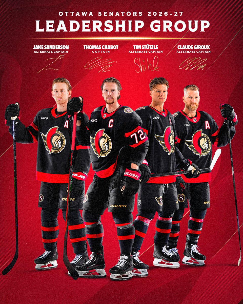 Senators's tweet photo. Leaders on and off the ice 💪 https://t.co/QYiFa0NYif