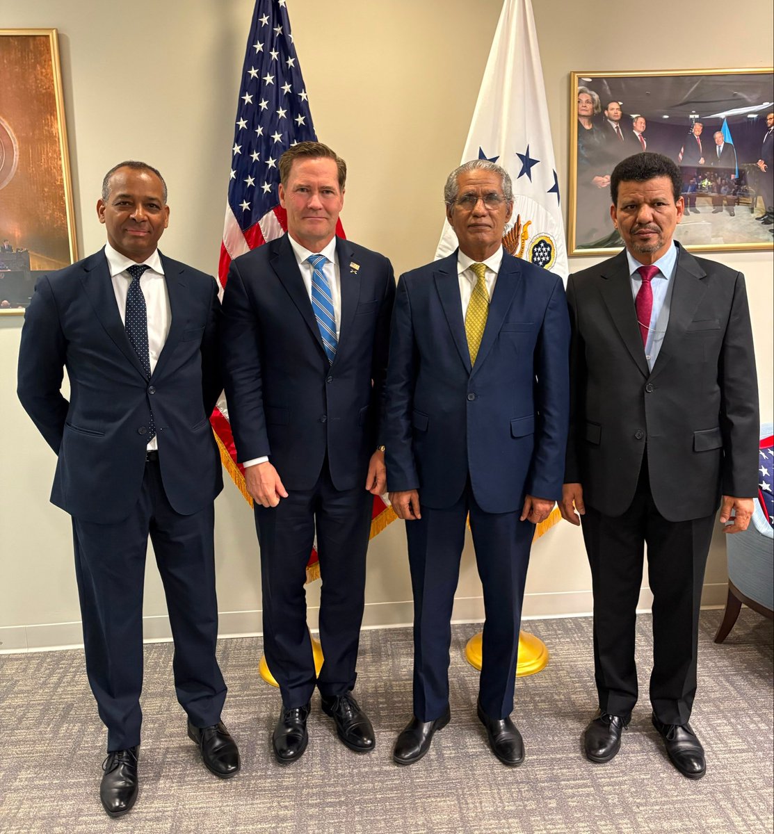 USAmbUN's tweet photo. Met with the Polisario. Refugees in the Tindouf camps have waited 50 years. They deserve real choices, not another decade of waiting. The basis for a solution is on the table. https://t.co/G6bvdmtDIc