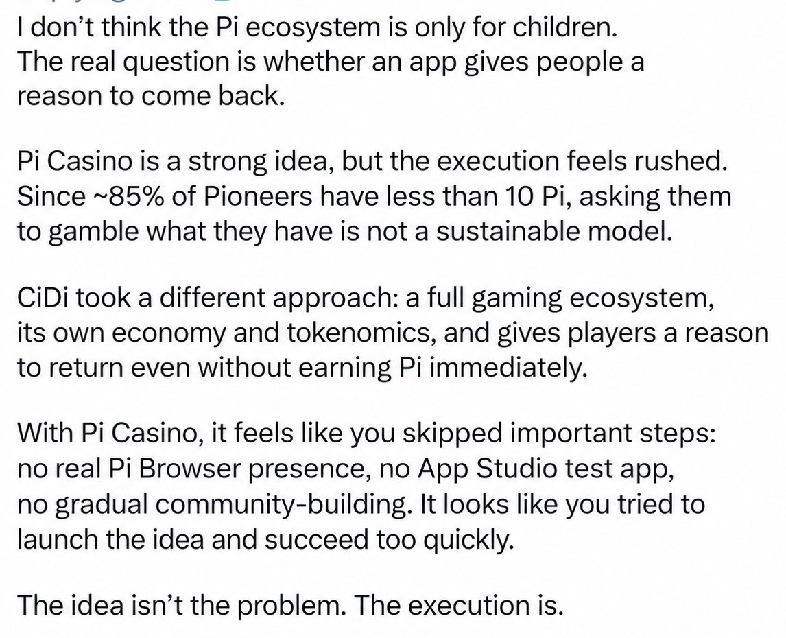 Pinetwork2k25's tweet photo. @Pi_Casino @PlayCiDi Couldn’t fit everything in one reply, so I put it in an image https://t.co/Q2lC3EGkJY