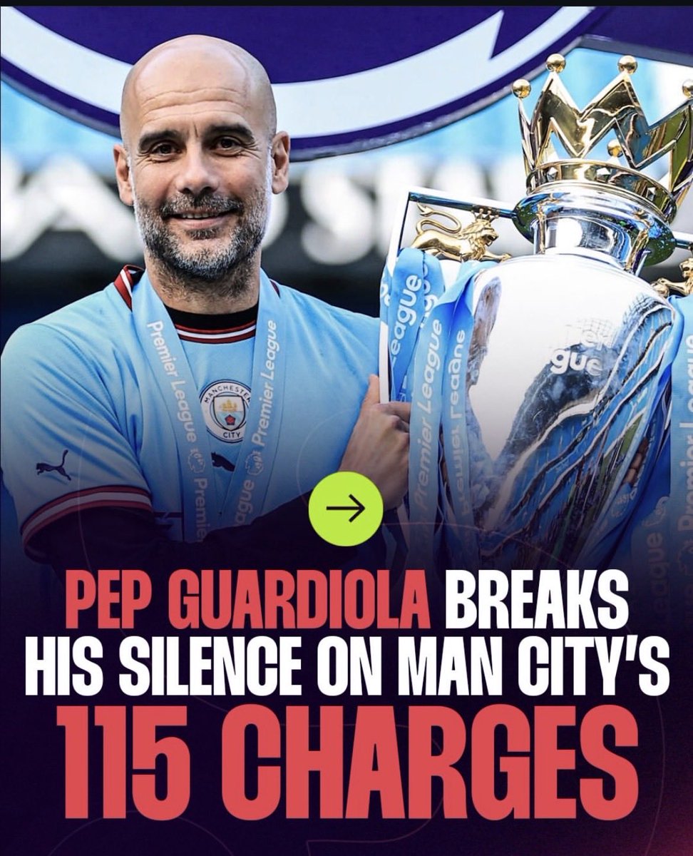 SlysportsX's tweet photo. 🚨🎙️ Pep Guardiola on Man City's guilty verdict on 115 charges:

🗣️ "I believe the truth will come out eventually, that's why I continue to stand with Man City. We are innocent and we will use any legal means available to prove it. I only ask that people stop talking down on our achievements and titles won on the pitch".