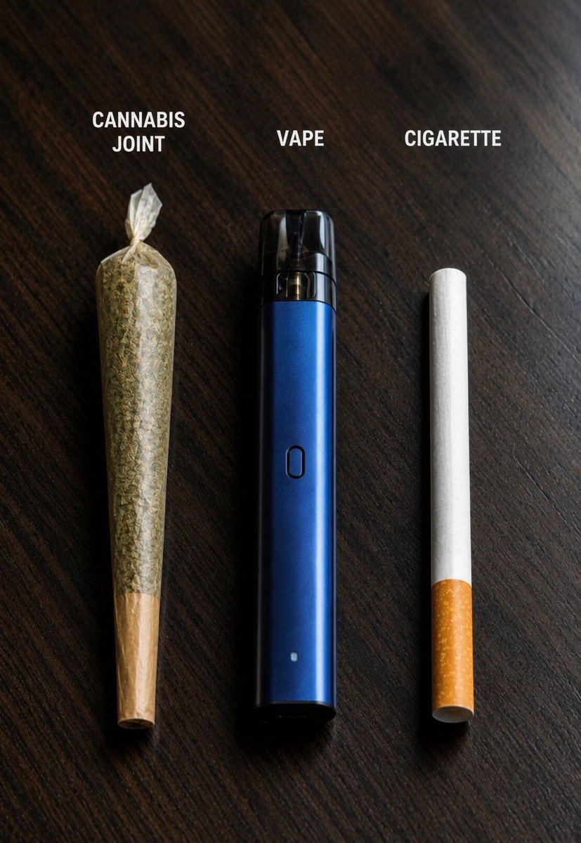 Mubi_1713's tweet photo. Hey @grok, if you had to rank cannabis, vaping and cigarettes by health risks, what world you say? https://t.co/HFgnDBYRcy