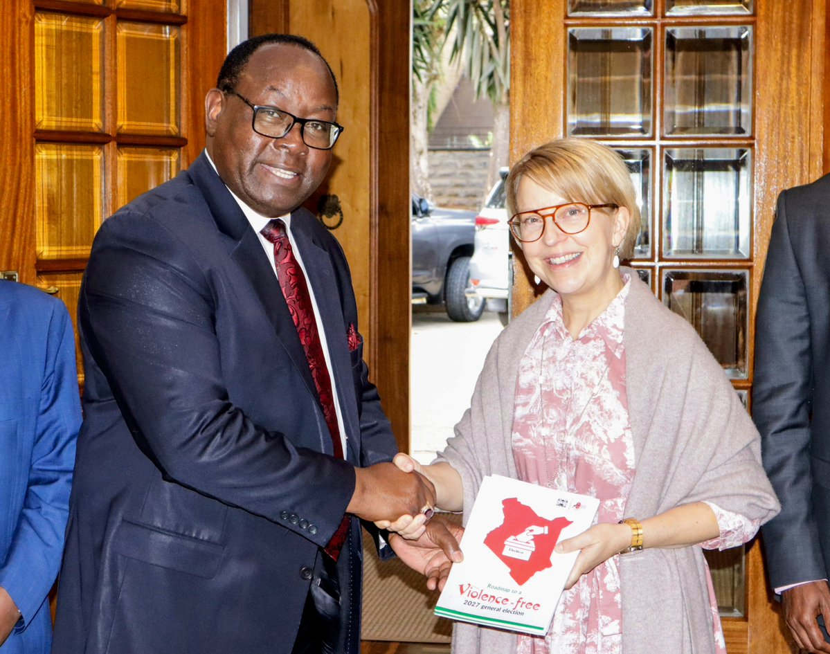 NCIC_Kenya's tweet photo. The #NCIC, led by Chairman Bishop Dr. Kepha N Omae,PhD, alongside Commissioners and CEO, paid a courtesy call to the @FinlandinKenya , H.E. Riina-Riikka Heikka, at the Ambassador’s Residence today, 30th September 2026.

The delegation met with the Ambassador, Deputy Head of Mission Leo Svahnback and Political Affairs Adviser Yuri Birjulin to discuss strengthening the partnership between NCIC and Finland, particularly in peacebuilding, digital governance, democratic participation and preparations for the 2027 General Elections.

Discussions also explored collaboration in Early Warning and Early Response, digital resilience and media literacy, mediation and dialogue, youth and women inclusion, and strengthening the NCIC Peace and Cohesion Infrastructure.

NCIC expressed its appreciation for Finland’s continued contribution to Kenya’s peace, democracy, development and social cohesion, and welcomed opportunities to deepen cooperation towards a peaceful and inclusive 2027 electoral process and beyond.

#OnePeopleOneNationOneDestiny #UchaguziBilaNomaI