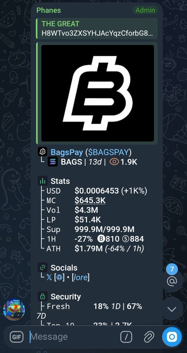 CERLEEM_CRYPTO's tweet photo. H8WTvo3ZXSYHJAcYqzCforbG8coR1FDAX2kHFfqHBAGS 

#solana 
#memecoin 
#BagsPay https://t.co/J3Qqag8obs