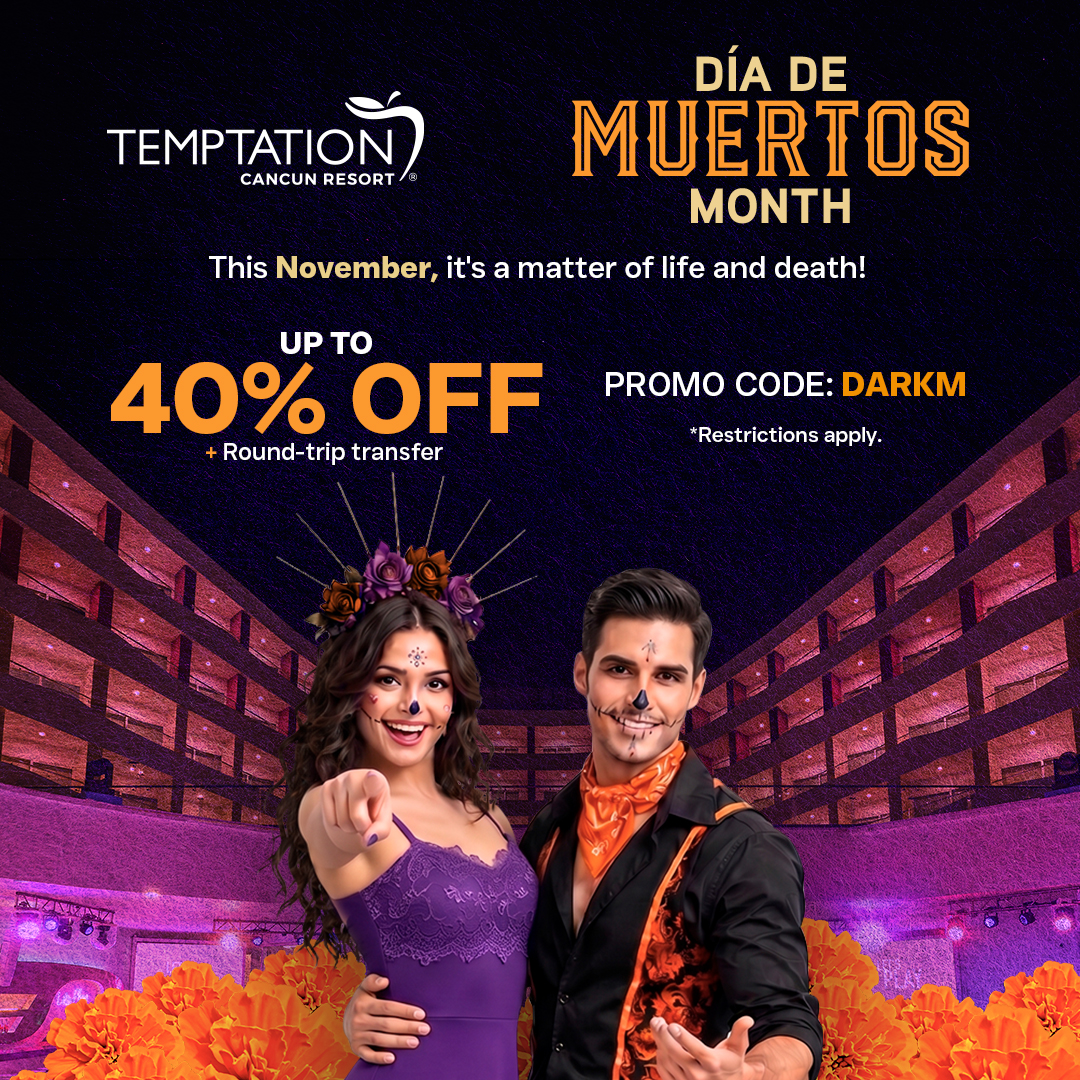 TemptationRs's tweet photo. 🕯️🏵️This November, the party never dies...
Experience Día de Muertos Month: https://t.co/6DN2UiC0yz

#TemptationCancun https://t.co/ChVX3Jrvs2