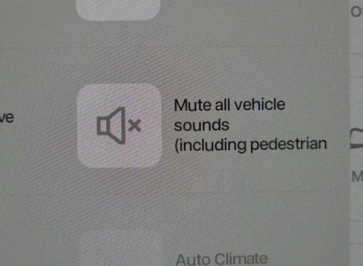 TexasTSLA's tweet photo. Turn off the spaceship reversing sound on your Tesla with this button! 🫡

Accelerate and reverse in silence 🤫 https://t.co/7UhZBtDkh7