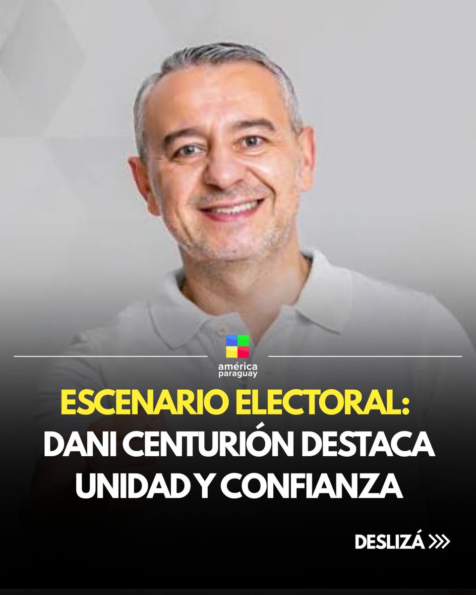 AmericaTVPy's tweet photo. 🗳️ Daniel Centurión asegura unidad en el partido 

👉🏻 El diputado Daniel Centurión sostuvo que el Partido Colorado llega unido a las elecciones municipales de Asunción y expresó su respaldo a la candidatura de Camilo Pérez.

📌 El legislador destacó el trabajo realizado durante la campaña y afirmó que recorrieron los 69 barrios de Asunción en varias oportunidades. 

⚠️ Centurión señaló que el contacto con los vecinos genera confianza dentro de su sector de cara al 4 de octubre y sostuvo que una eventual gestión de Pérez debería marcar un cambio respecto a las administraciones anteriores.

#AméricaTVPy #AN @DaniCenturionpy