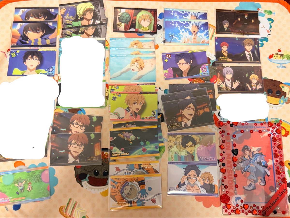 13akamakirin's tweet photo. Free!　ブロマイドコレクション ED
【譲渡】
譲→画像1枚目
求→1枚220円(定価880÷4）
遙、真琴をお求めの方は他絵柄も同数買取してくださる方優先。
オケコン昼後、郵送希望。お心当たりのある方はよろしくお願いします。 https://t.co/qog6yXJtTB