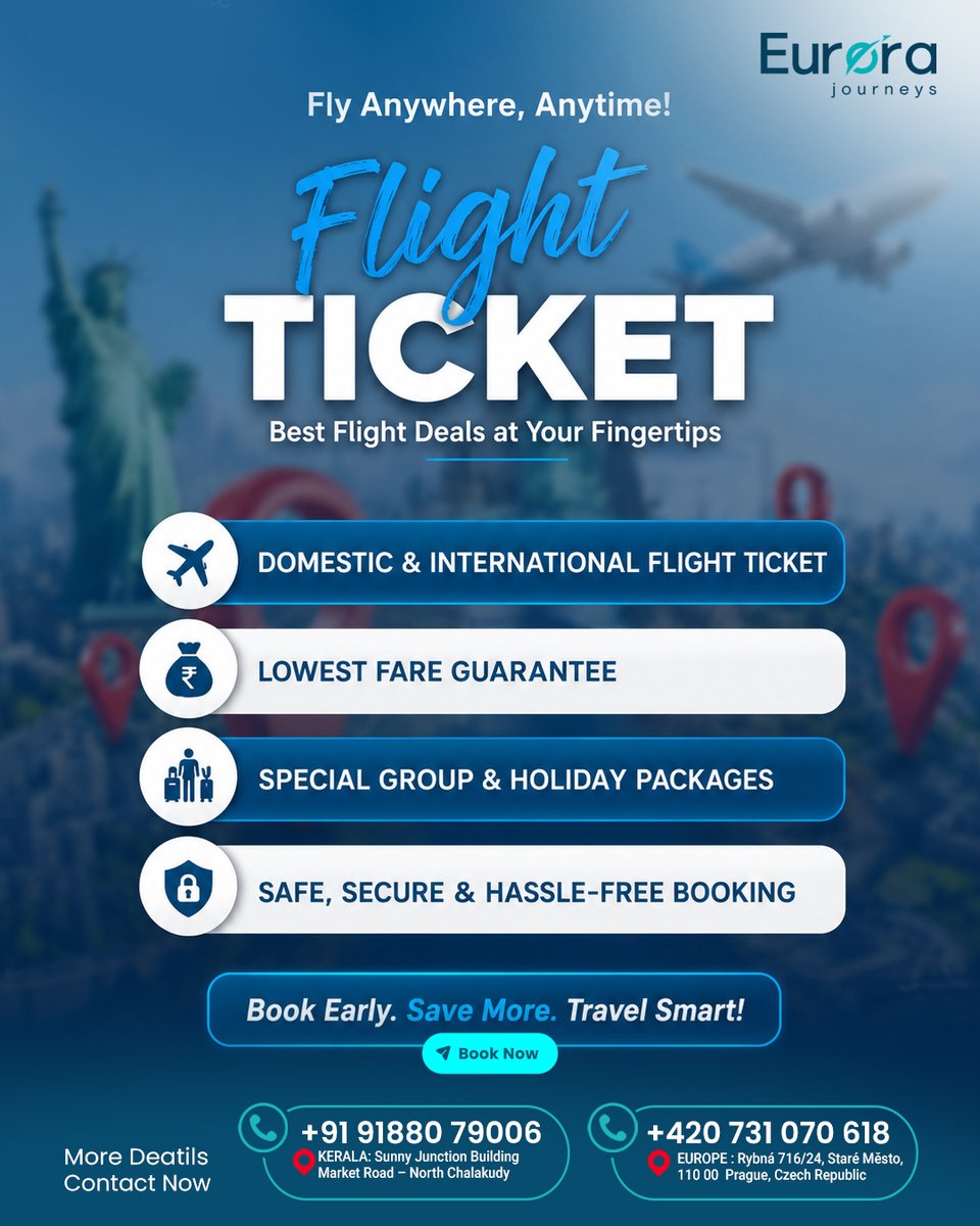wanderleiafern2's tweet photo. ✈️ Fly Anywhere, Anytime! 🌍

Your next journey starts with the right ticket. Whether you're planning a family vacation, business trip, group tour, or an international getaway, we've got you covered with the best flight deals and hassle-free https://t.co/hvpmR36Zah