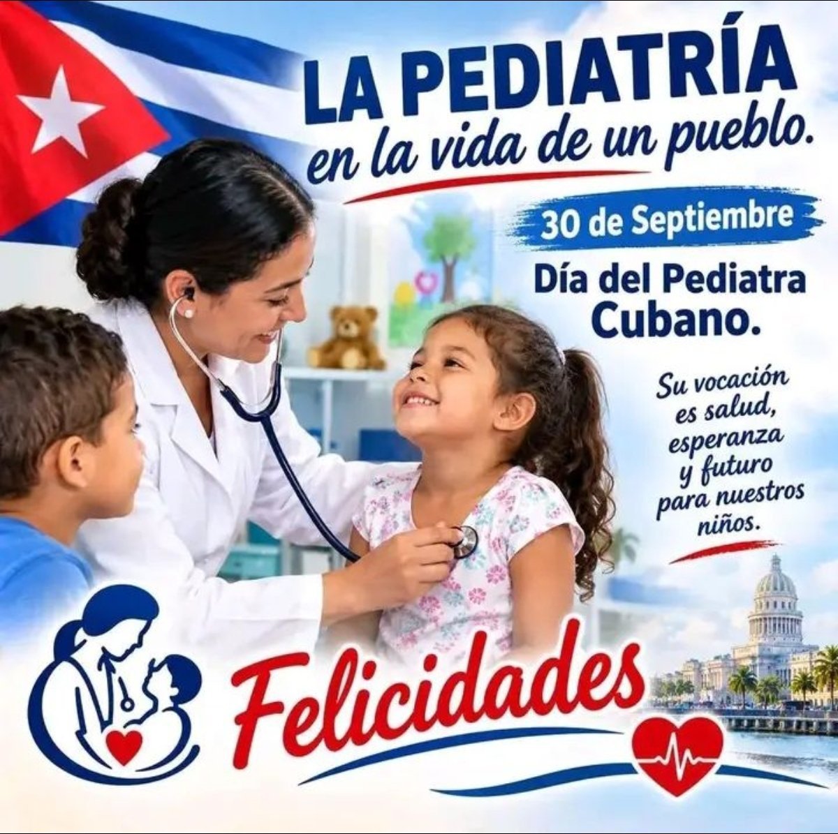 FerrerSulema's tweet photo. En el Día del Pediatra Cubano felicitamos a todos los profesionales en nombre de la familia electoral cubana. 
#JuntosPorLaDemocracia https://t.co/xDmw7z6Ivb