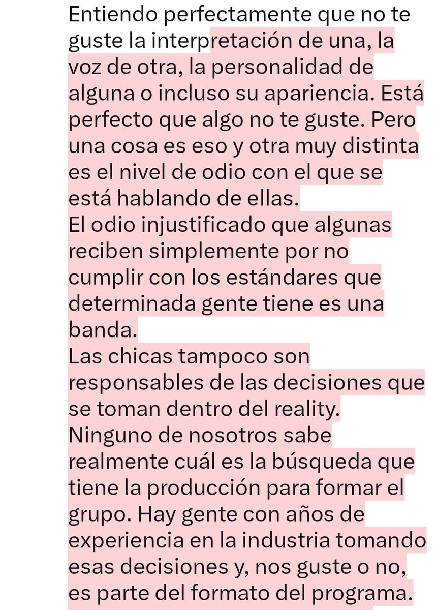 ChapeauxFiles's tweet photo. Me parece una locura la cantidad de comentarios de odio que hay hacia unas pibas de entre 18 y 23 años que simplemente están intentando cumplir su sueño.
Y lo más triste es que, en su mayoría, son mujeres bardeando a otras mujeres. https://t.co/OeKZvRfRCF