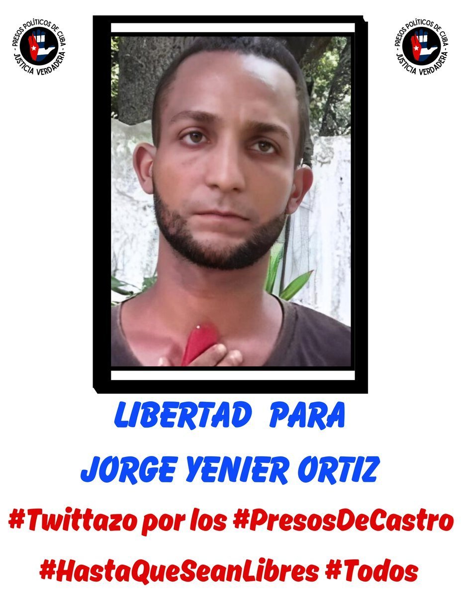 BettyFreeCuban's tweet photo. No hay “delitos” cuando el único crimen es amar la libertad.

Exigimos la liberación inmediata de los #PresosDeCastro.

Comparte si estás con ellos.#Twittazo https://t.co/BzSS1BvSif