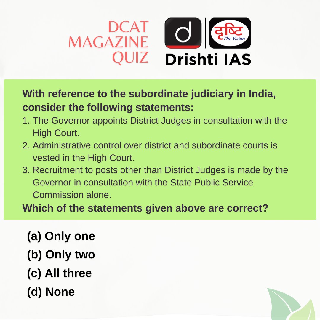 drishtiiaseng's tweet photo. Solutions are in the Drishti Current Affairs Today (DCAT) magazine.
#DCAT Magazine covers all three stages of CSE—Prelims, Mains & Interview.
Subscribe: https://t.co/A2mfpjrV3r
#UPSC2026 #GK #DrishtiCurrentAffairs #DrishtiIAS #DrishtiIASEnglish https://t.co/wjRhzIeY1d