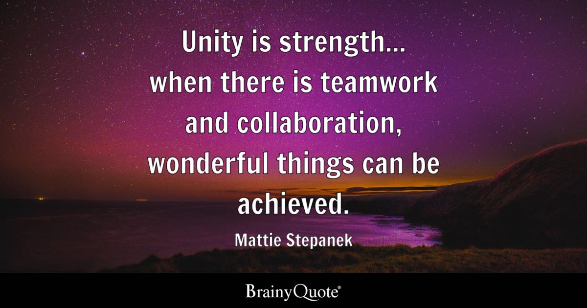 BrainyQuote's tweet photo. "Unity is strength... when there is teamwork and collaboration, wonderful things can be achieved." - Mattie Stepanek

https://t.co/ltFC0WRwVf

Mattie Stepanek was an American poet, peace advocate, and motivational speaker whose "Heartsongs" poetry books became New York Times bestsellers while he was still a child. Living with a rare form of muscular dystrophy, he served as a National Goodwill Ambassador for the Muscular Dystrophy Association and inspired millions with his messages of hope and peace. (1990-2004)