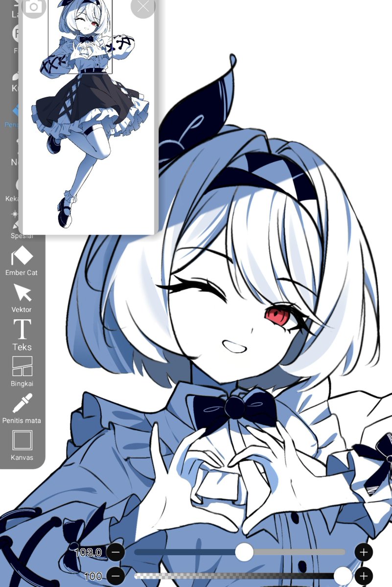 sorara7_'s tweet photo. リリスの白黒の塗り方はとても面白かったので、将来この塗り方を使ってみようかな。 https://t.co/BQLtgtVa5L
