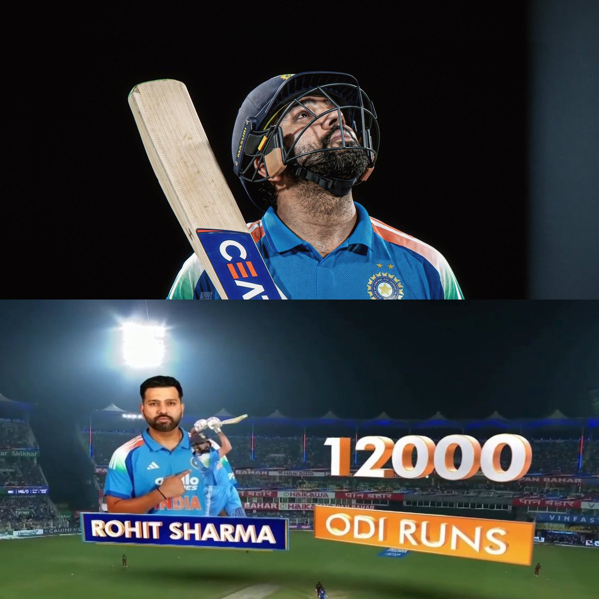Shebas_10dulkar's tweet photo. Rohit Sharma in ODI

1000 runs - Not in Top 150 Fastest List
2000 runs - Not in Top 125 Fastest List
3000 runs - Not in Top 100 Fastest List
4000 runs - 63rd Fastest
5000 runs - 36th Fastest
6000 runs - 19th Fastest
7000 runs - 8th Fastest
8000 runs - 4th Fastest
9000 runs - 3rd Fastest
10000 runs - 2nd Fastest
11000 runs - 2nd Fastest
12000 runs - 𝟮𝗻𝗱 Fastest*

#INDvsWI