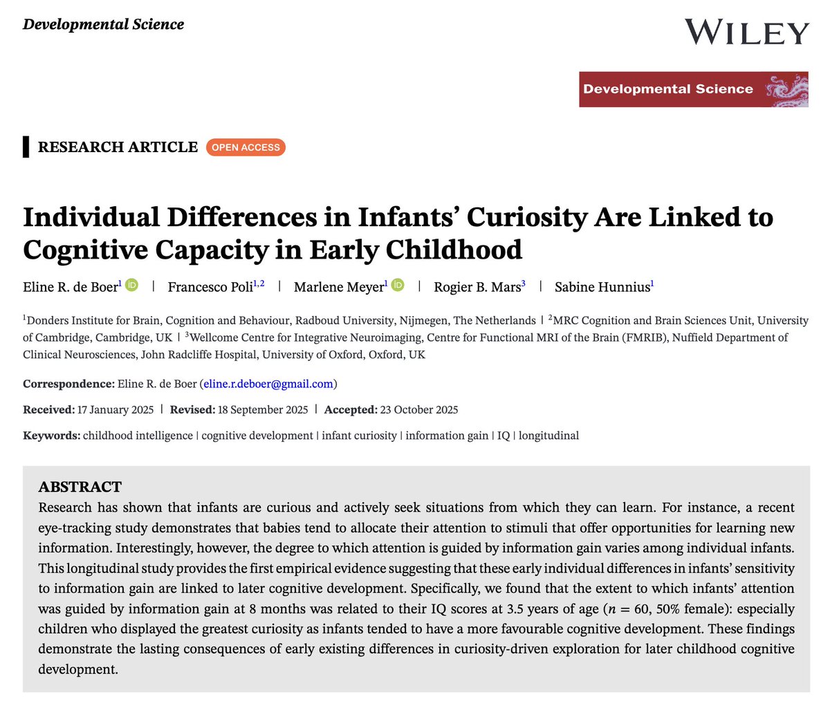 NTFabiano's tweet photo. Early curiosity is associated with higher later IQ. 

A curious mind is worth protecting, not managing. https://t.co/mMyFTOPIrf
