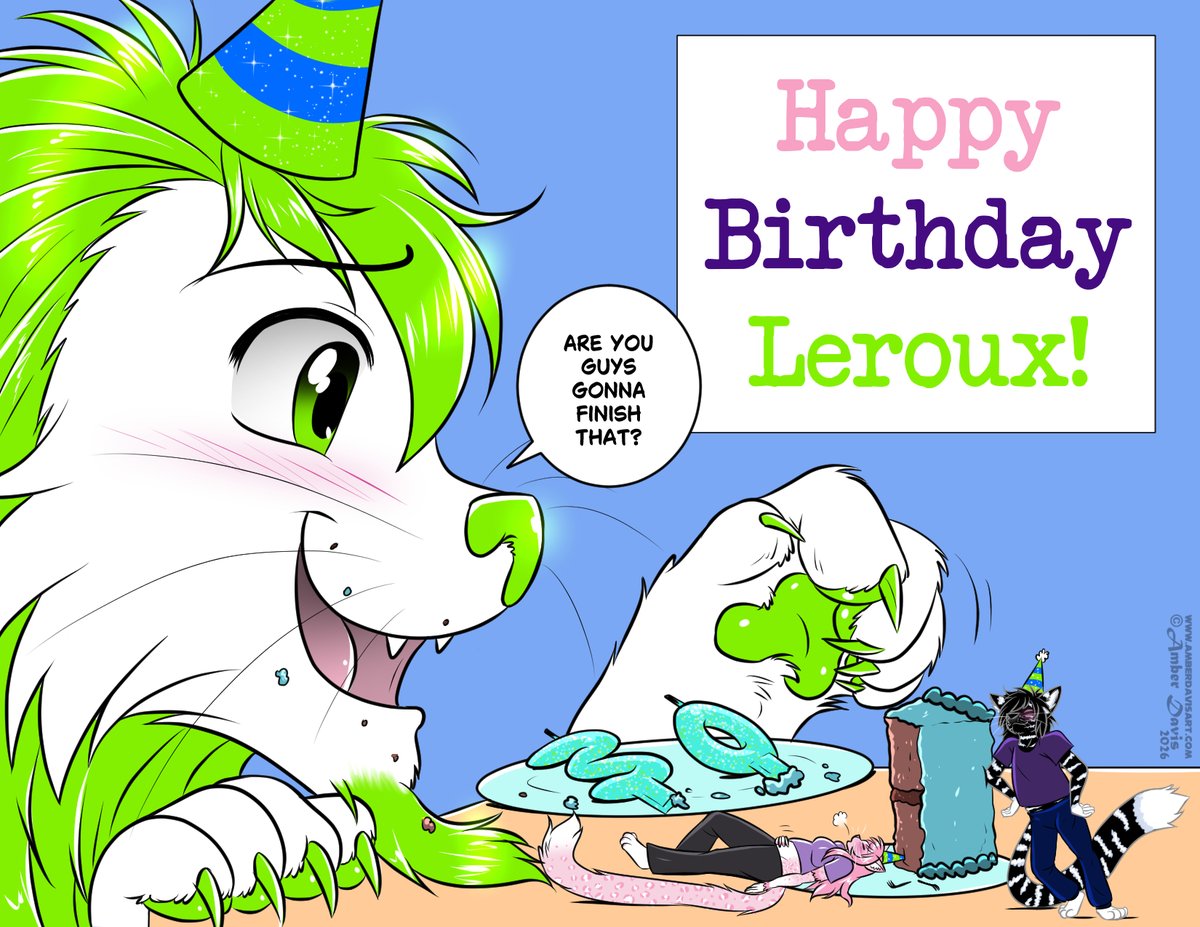 AmberDavisArt's tweet photo. Commission for Lysergia as a gift for Leroux @OversizedFluff ! Happy birthday Buddy!!! #furryartwork #MicroMacro #artwork #illustration https://t.co/NZoXSiY0lV