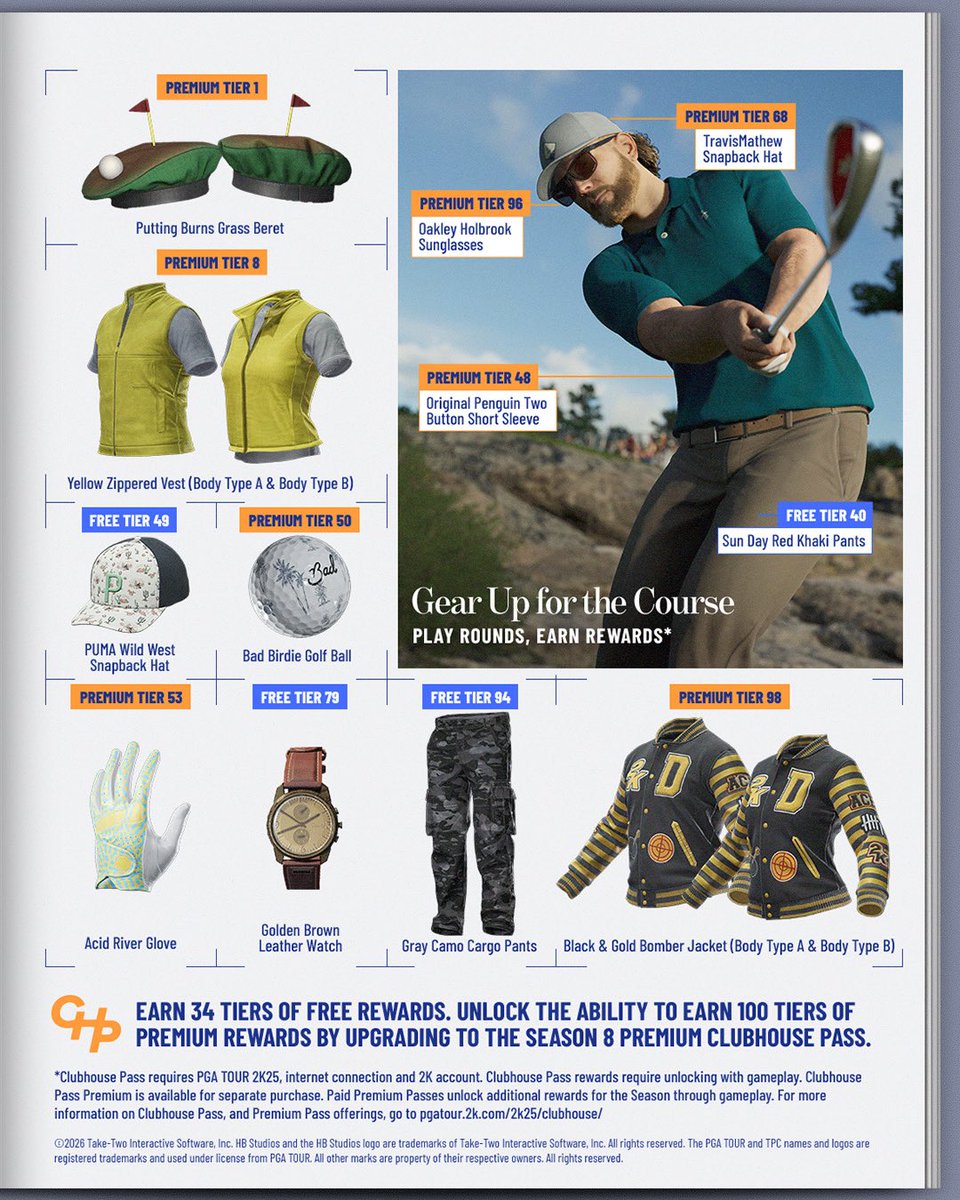 PGATOUR2K's tweet photo. ...And there's still more to see in season 8 of #PGATOUR2K25 🤩 https://t.co/ROeF3epThP