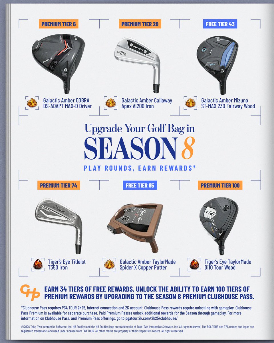 PGATOUR2K's tweet photo. ...And there's still more to see in season 8 of #PGATOUR2K25 🤩 https://t.co/ROeF3epThP
