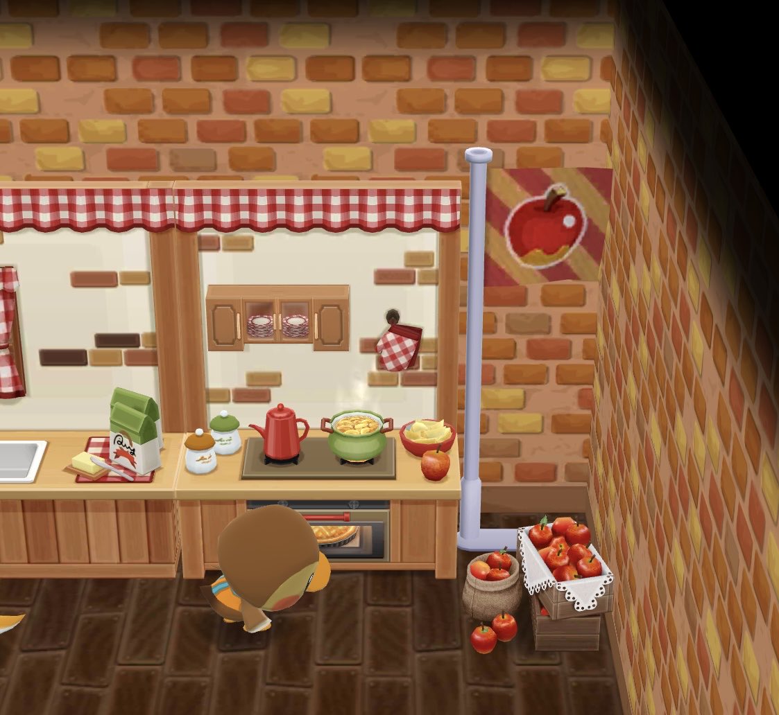 akamaru66's tweet photo. ９月最後のレイアウト🍂

マミィのアップルパイ・キッチン🍎🥧

#ポケ森レイアウト
#ポケ森コンプリート
#ポケ森 https://t.co/QBYTdMgp09