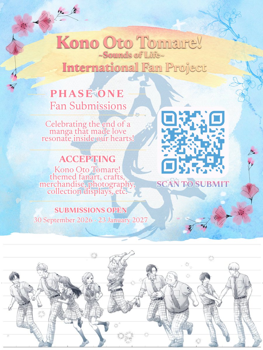 Tess_senpai's tweet photo. 🌸 Kono Oto Tomare! International Fan Project

Let’s celebrate the finale with a gift for Amu-sensei! 💖

Submissions OPEN: fanart, videos, handwritten messages &amp; photos of your merch, crafts or collections!

📅Deadline: Jan 23, 2027
https://t.co/GilkW0vjh6
#KonoOtoTomare https://t.co/iAXY2gcBUA