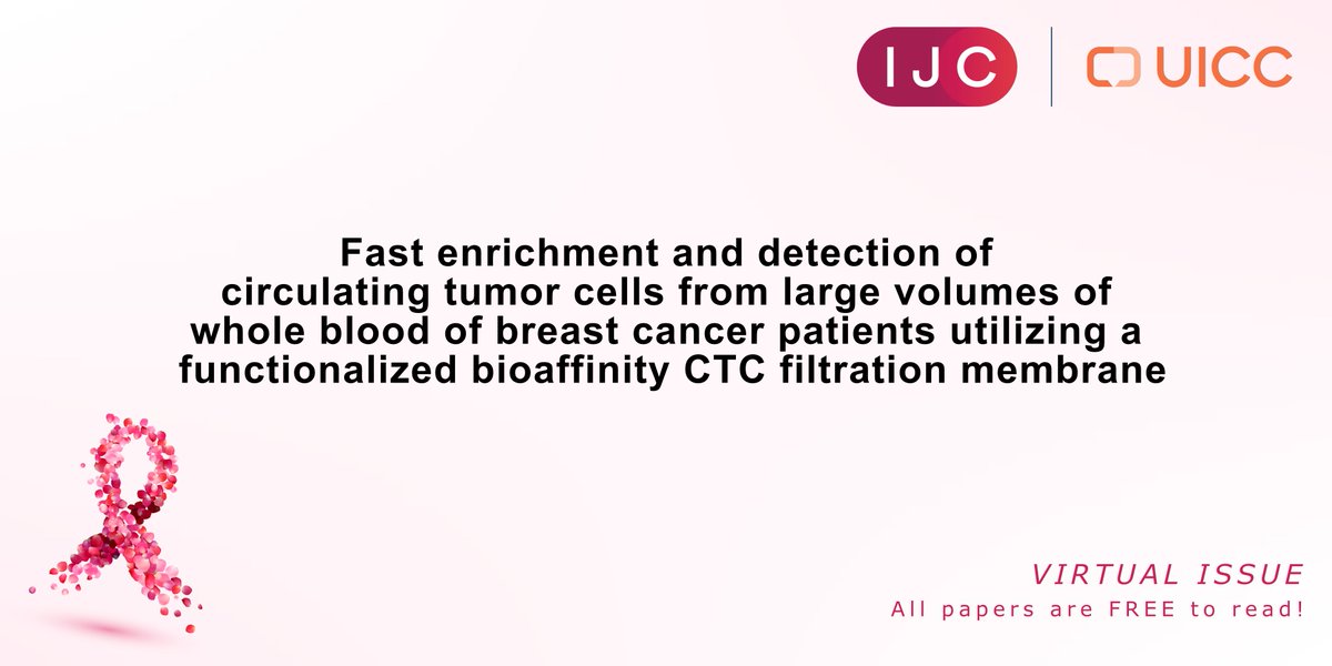 IntJCanc's tweet photo. #BCAM2026 Virtual Issue| 📌 https://t.co/eOsKpI0TUe

A novel, nickel filtration membrane facilitates rapid enrichment of circulating tumor cells (CTCs) from blood, with a superior ability to process high-volume #BreastCancer samples.

🔓➡️ https://t.co/TB62OI49Ja

@uicc https://t.co/BaL0YyhhAW